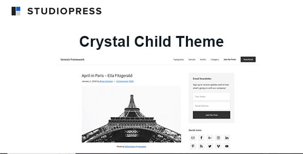 Crystal Child WordPress Theme by StudioPress