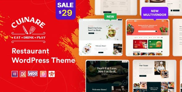 Cuinare Multivendor Restaurant WordPress Theme