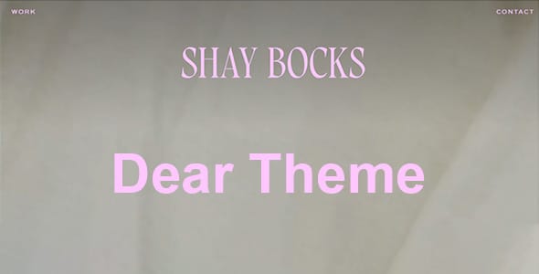 Dear Theme WordPress Theme by Shay Bocks