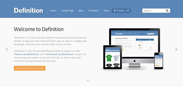 Definition WordPress Theme by WooThemes