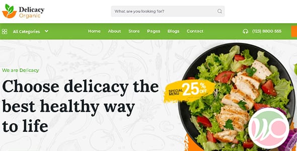 Delicacy Organic WordPress Theme by Iamabdus