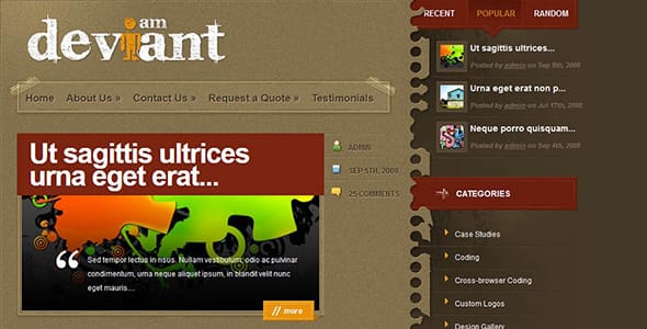 Deviant WordPress Theme by Elegant Themes