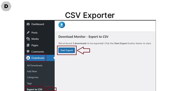 Download Monitor CSV Exporter for WordPress