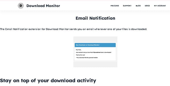 Download Monitor Email Notification for WordPress