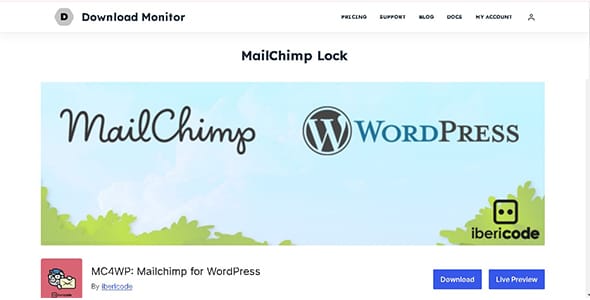 Download Monitor MailChimp Lock for WordPress