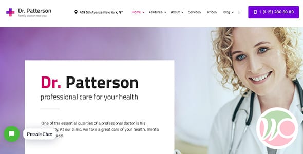 Dr Patterson Medical and Healthcare Doctor WordPress Theme