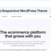 ECommerce Responsive WordPress Theme
