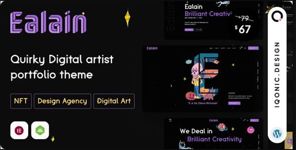 Ealain Digital Artist Portfolio Figma WordPress Theme
