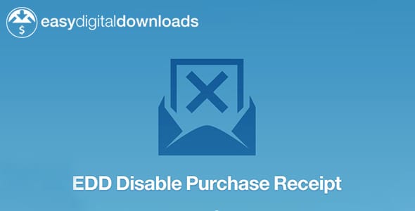 Easy Digital Downloads Disable Purchase Receipt for WordPress