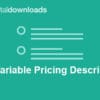 EDD Variable Pricing Descriptions for WordPress