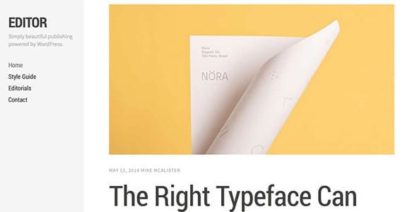 Editor WordPress Theme by Array