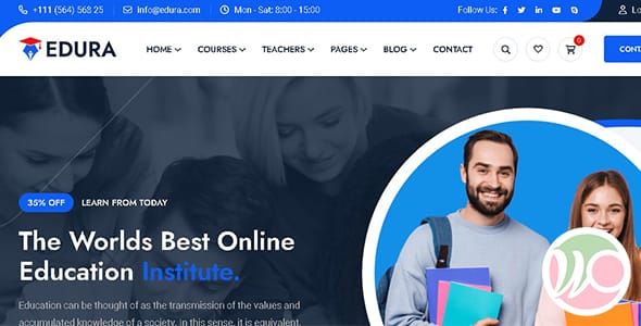 Edura Online Courses and Education WordPress Theme