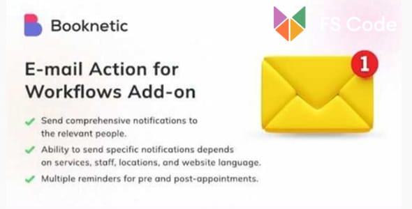 Email Action Booknetic Workflows for WordPress