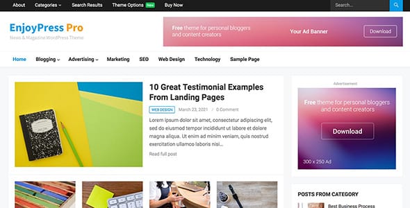 EnjoyPress Pro WordPress Theme by WPEnjoy