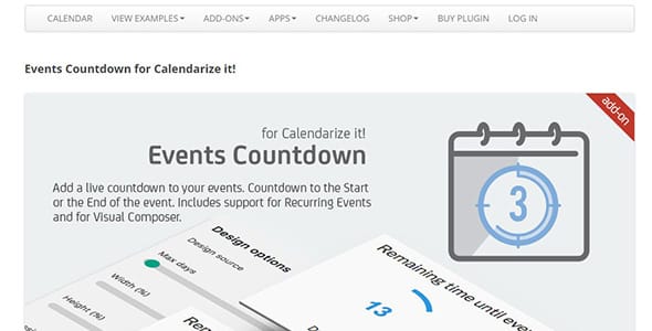Event Countdown Calendarize It for WordPress