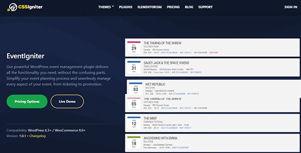 EventIgniter for WordPress