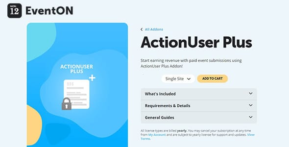 EventON Action User Plus for WordPress