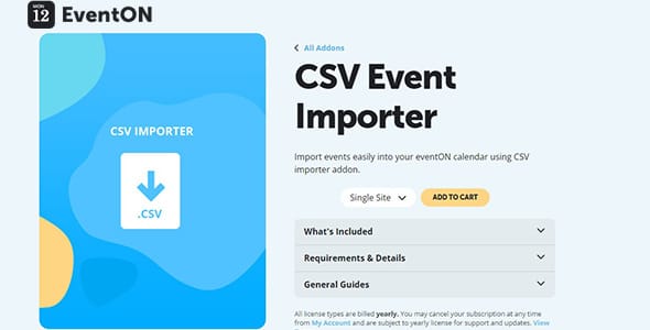 EventON CSV Importer for WordPress