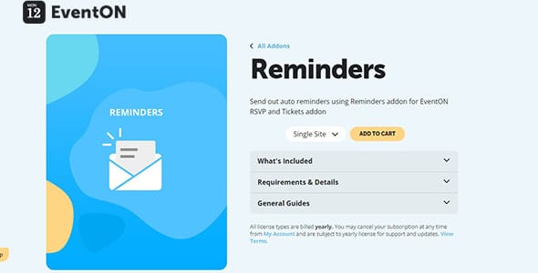 EventON Reminders for WordPress