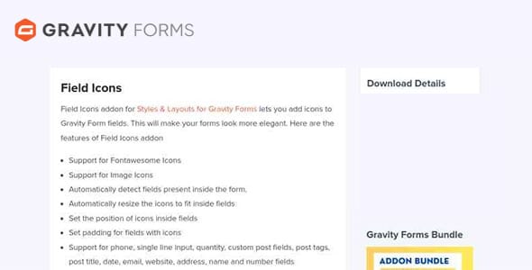 Field Icons Gravity Forms for WordPress