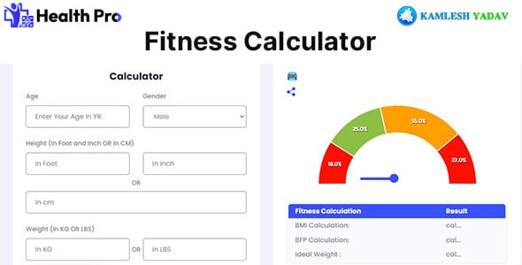 Fitness Calculator for WordPress