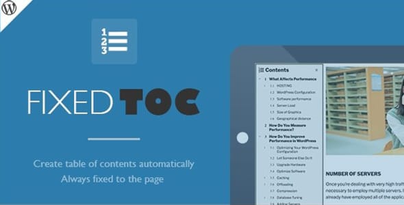 Fixed TOC for WordPress