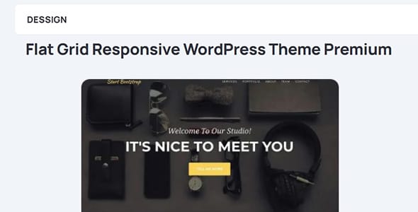 Flat Grid Responsive Premium WordPress Theme by Dessign Themes