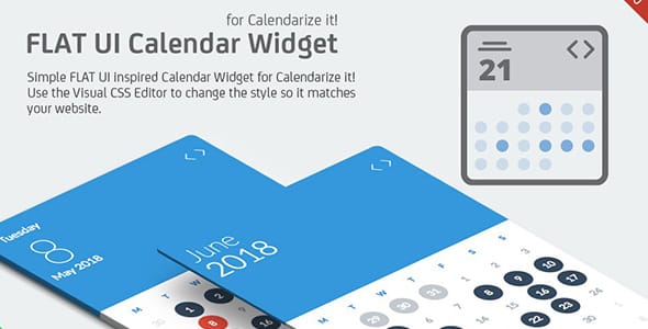 FLAT IU Calendar Widget Claendarize it for WordPress