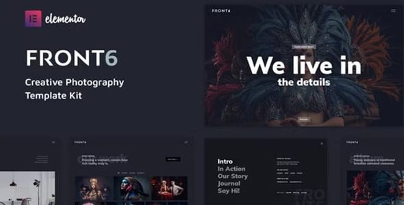 FrontSix Creative Photography Template Kit for WordPress