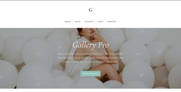 Gallery Pro WordPress Theme by Bloom Blog Shop
