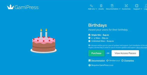 GamiPress Birthdays for WordPress