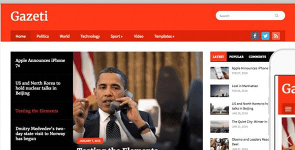 Gazeti WordPress Theme by WPZOOM