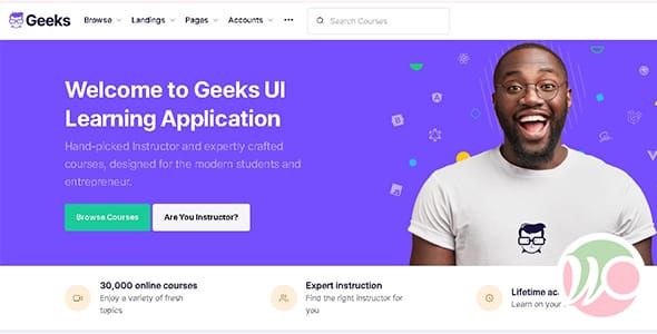 Geeks Online Learning Marketplace WordPress Theme