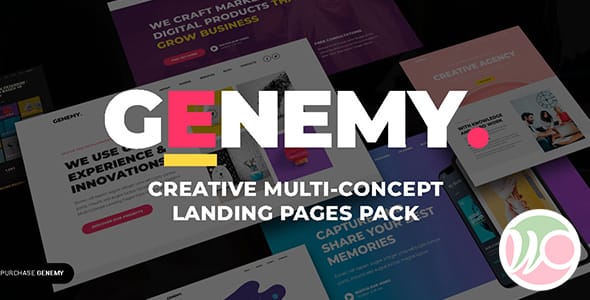 Genemy Creative Digital Agency for Minimal Marketing Pages Builder