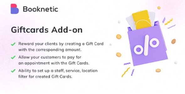 Giftcards Booknetic for WordPress
