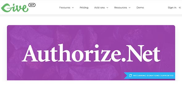 Give Authorize Gateway for WordPress