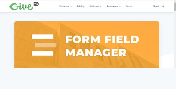 Give Form Field Manager for WordPress
