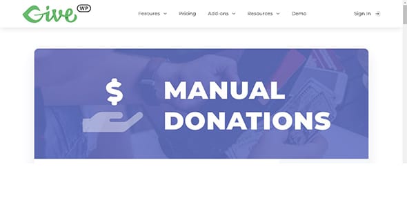 Give Manual Donations for WordPress
