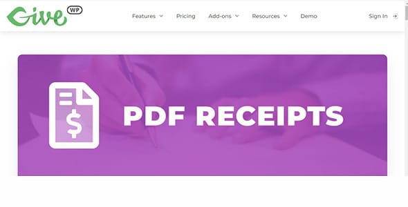 Give PDF Receipts for WordPress