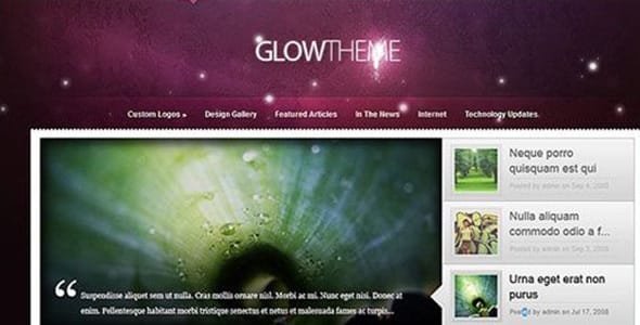 Glow WordPress Theme by Elegant Themes