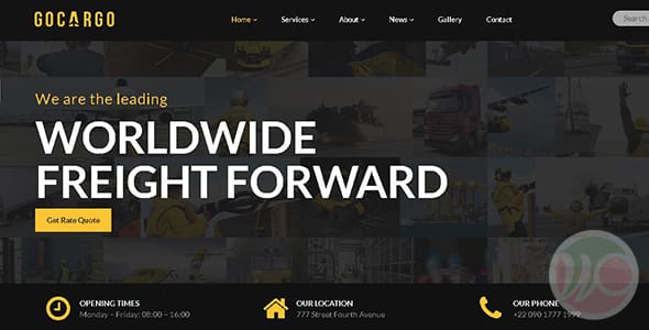 GoCargo Freight Logistics and Transportation WordPress Theme