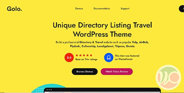 Golo Directory and Listing Travel WordPress Theme