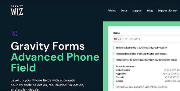 GP Advanced Phone Field for WordPress