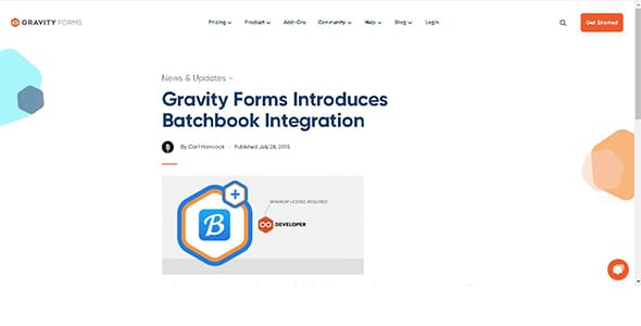 Gravity Forms Batchbook Add On for WordPress