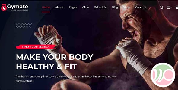 Gymat Fitness and Gym WordPress Theme