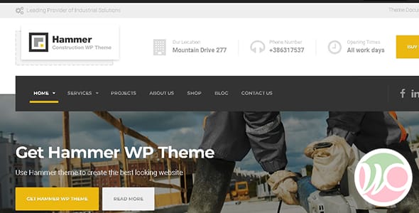Hammer Building and Construction WordPress Theme