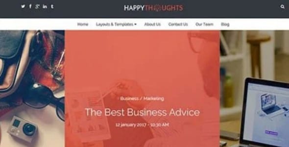 Happy Thoughts WordPress Theme by CyberChimps