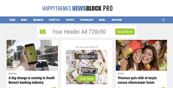 HappyThemes NewsBlock Pro for WordPress