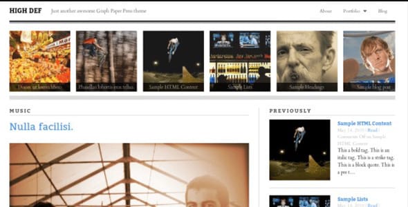 High Def WordPress Theme by Graph Paper Press