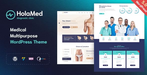 HolaMed Medical Diagnostic and Plastic Surgery Clinic WordPress Theme
